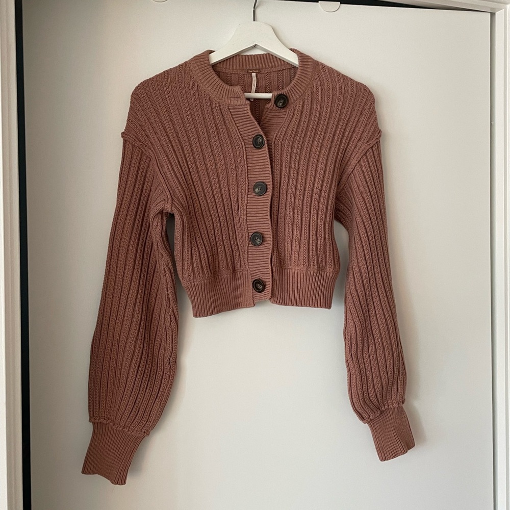 Free People Cotton Knitting Cardigan Sweater XS